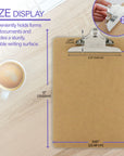 Standard Size Hardboard Clipboard w/ Sturdy Spring Clip