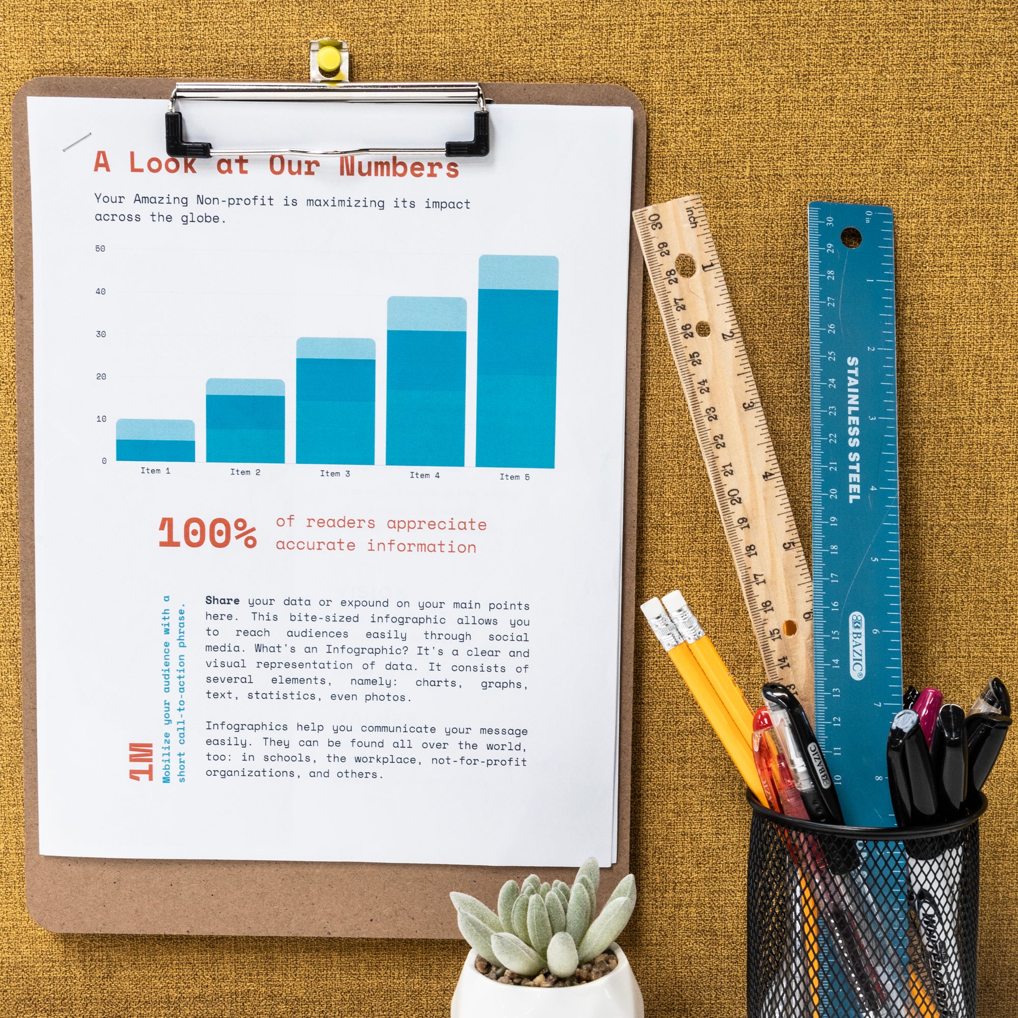 Standard Size Hardboard Clipboard w/ Low Profile Clip