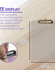 Standard Size Clear Plastic Clipboard w/ Low Profile Clip