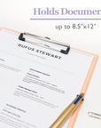 Pastel Color PVC Standard Clipboard w/ Low Profile Clip
