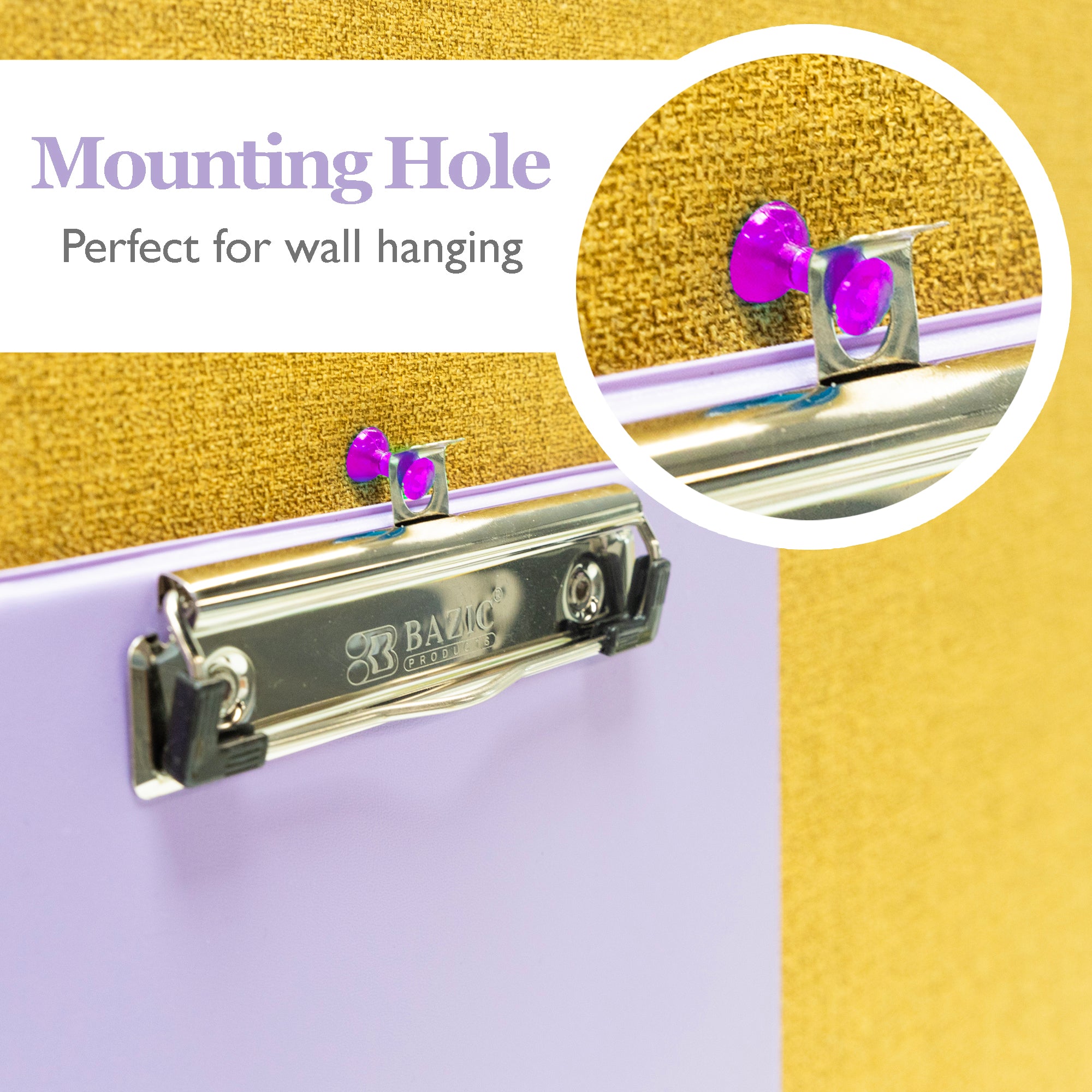 Pastel Color PVC Standard Clipboard w/ Low Profile Clip