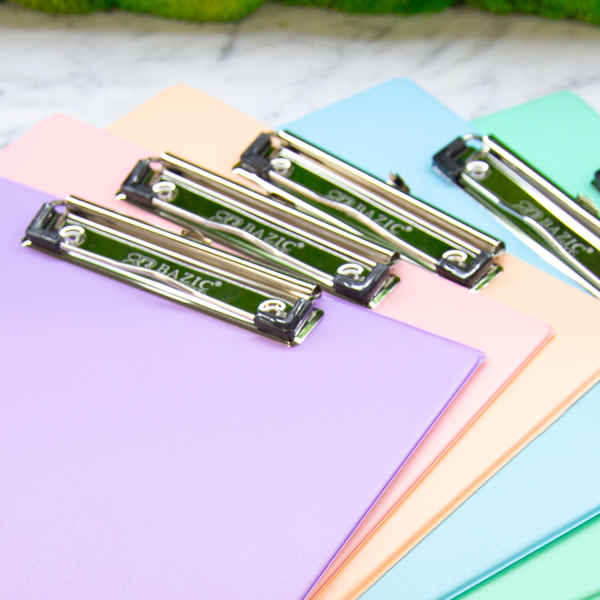 Pastel Color PVC Standard Clipboard w/ Low Profile Clip