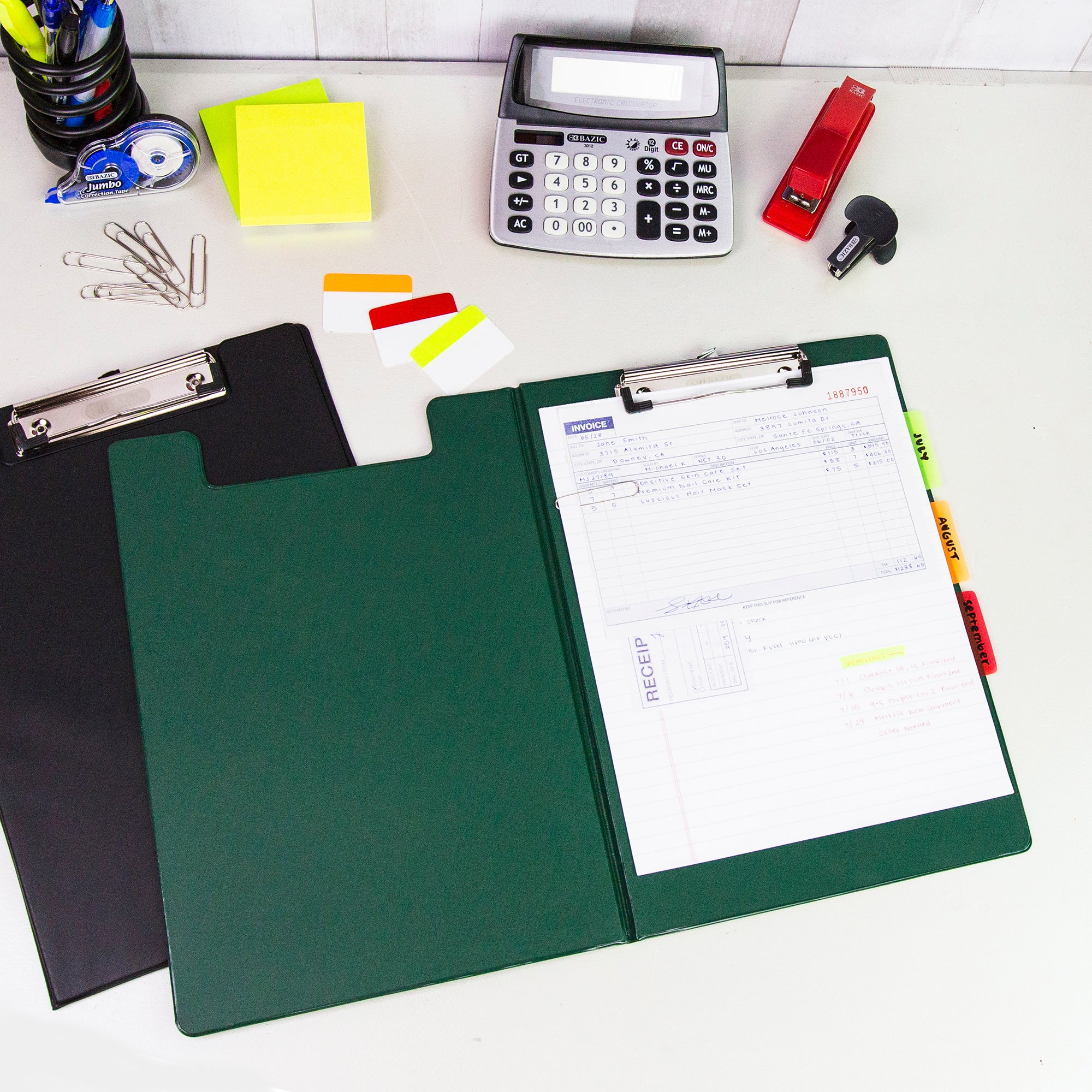 A4 Size PVC Clip Folder w/ Low Profile Clip