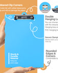 PVC Standard Clipboard Bright Color w/ Low Profile Clip