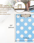 Paperboard Clipboard Standard Size Carnival Polka Dot w/ Low Profile Clip