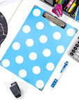 Standard Size Carnival Polka Dot Paperboard Clipboard w/ Low Profile Clip
