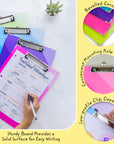 Standard Size Monochromos Paperboard Clipboard w/ Low Profile Clip
