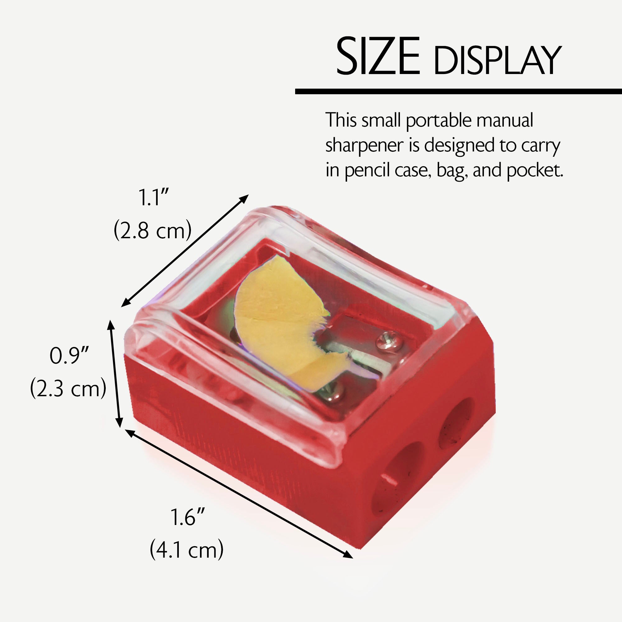 Nora Dual Hole Square Sharpener w/ Receptacle (4/Pack)
