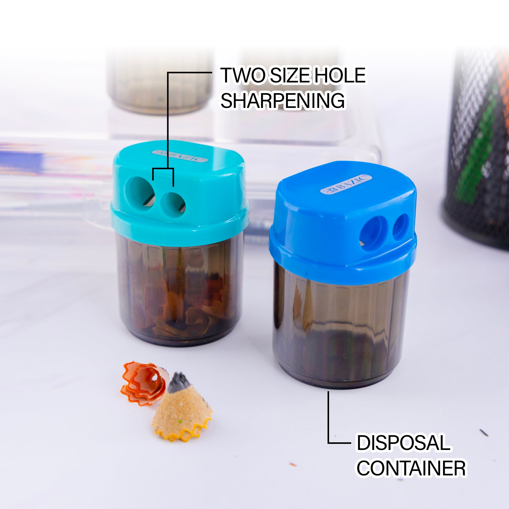 Owen Dual Hole Sharpener w/ Round Receptacle (2/Pack)