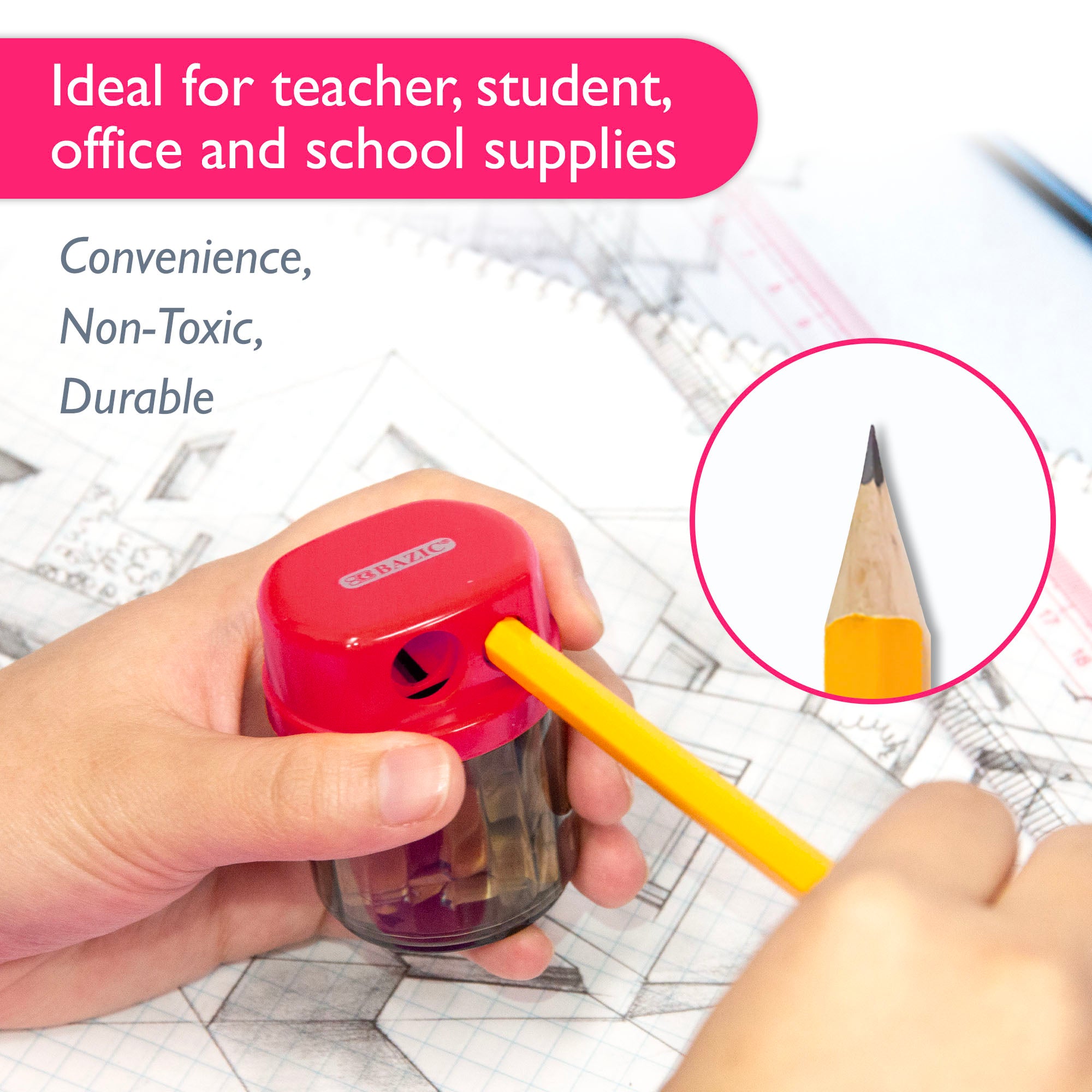 Owen Dual Hole Sharpener w/ Round Receptacle (2/Pack)