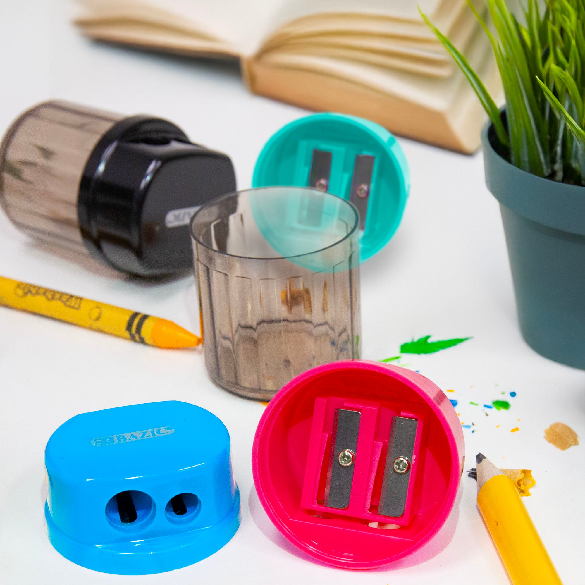 Owen Dual Hole Sharpener w/ Round Receptacle (2/Pack)