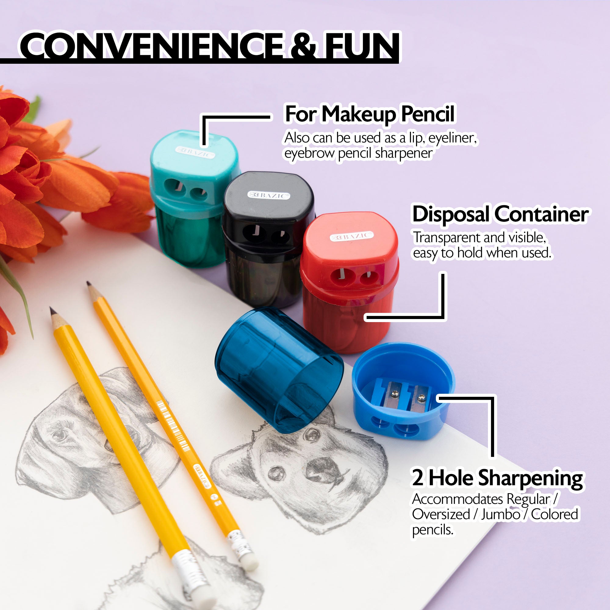 Owen Dual Hole Sharpener w/ Round Receptacle