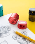 Owen Dual Hole Sharpener w/ Round Receptacle