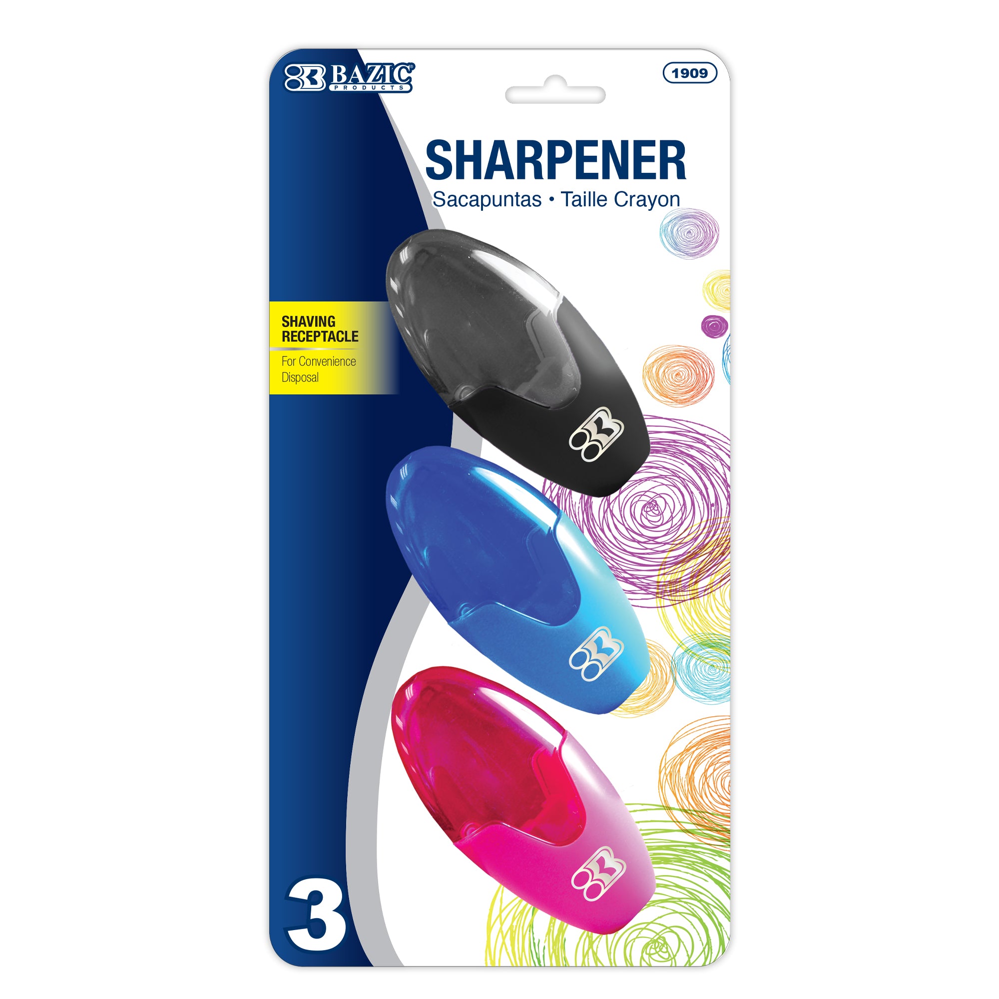 Noah Sharpener w/ Receptacle (3/Pack)