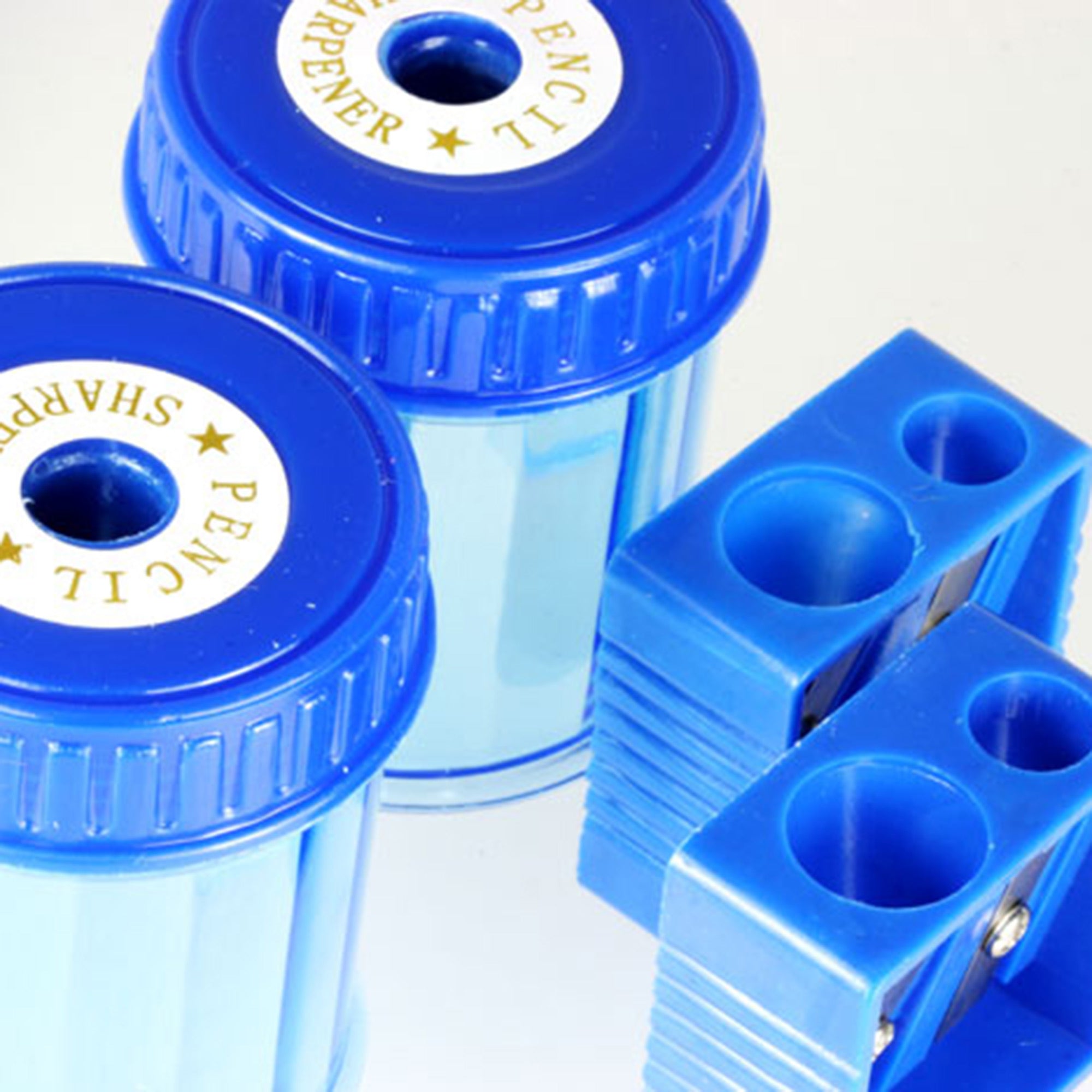 2 Dual Hole Sharpener + 2 Round Receptacle Sharpener