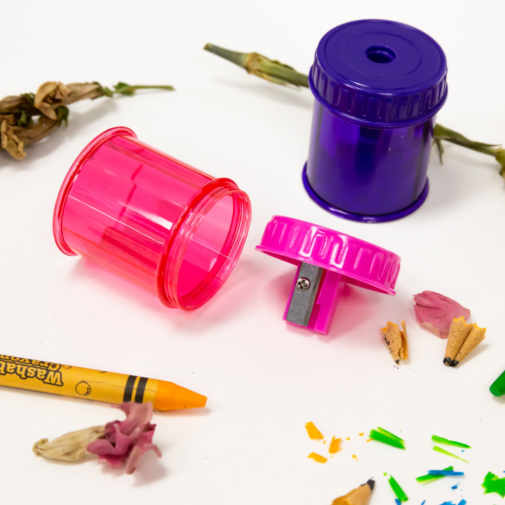 2 Dual Hole Sharpener + 2 Round Receptacle Sharpener