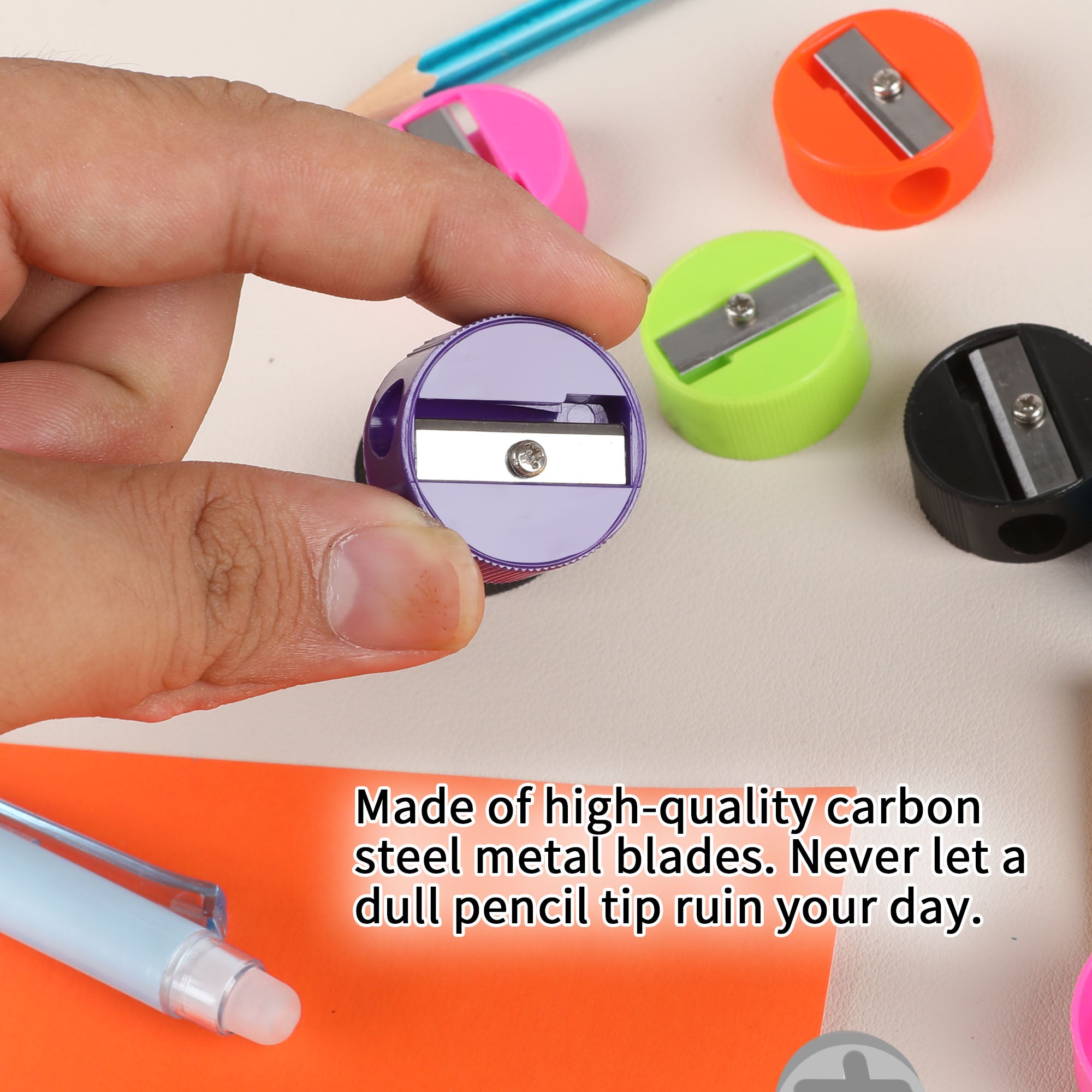 Luna Round Pencil Sharpener (12/Pack)