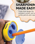 Riley Triple Hole Sharpener w/ Receptacle