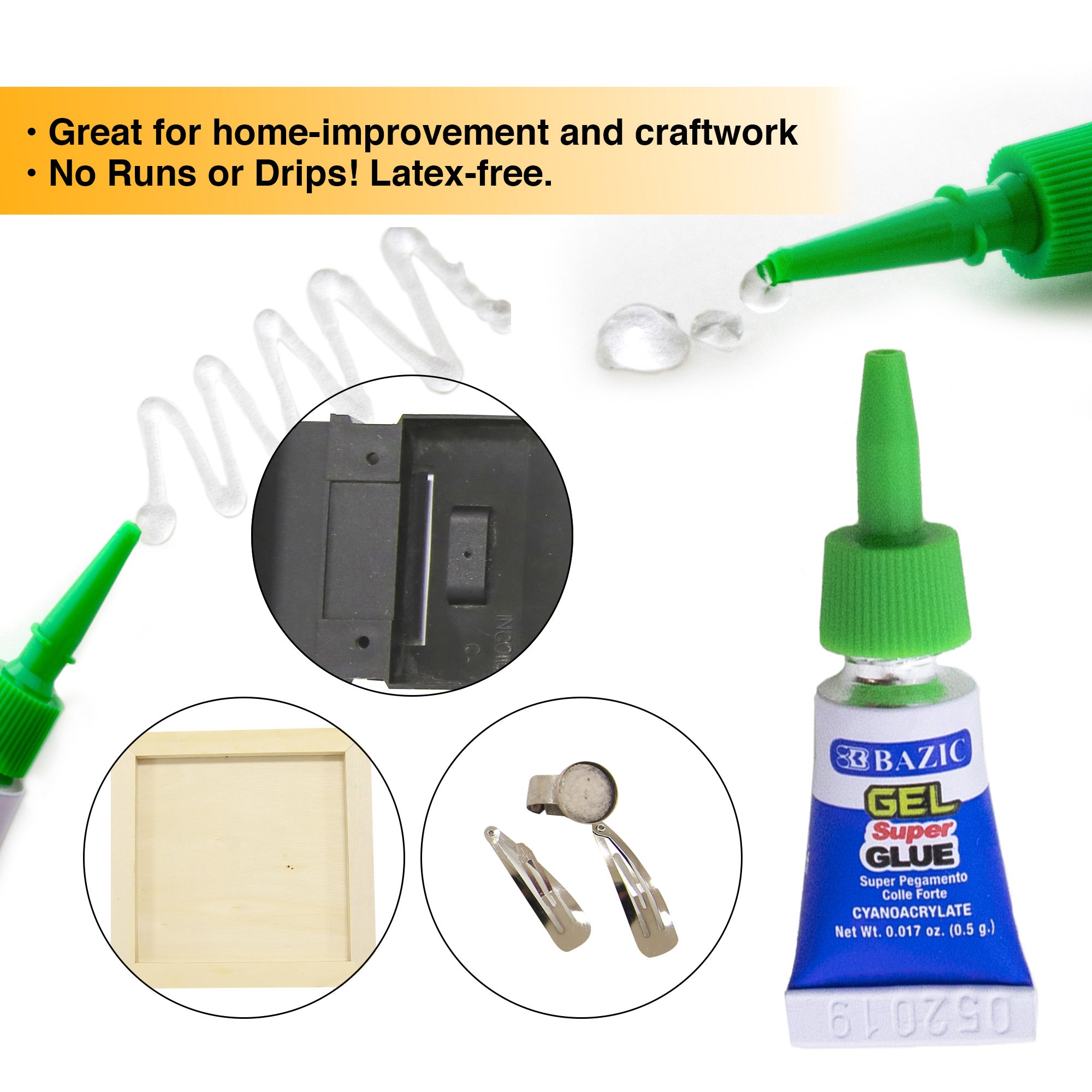 0.017 oz (0.5g) Super Glue Gel (5/Pack)