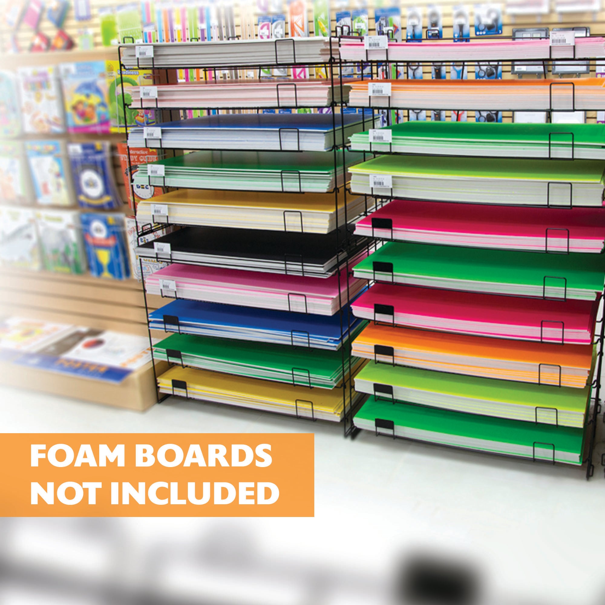 20" X 30" 10-Slots Foam Board Display Rack