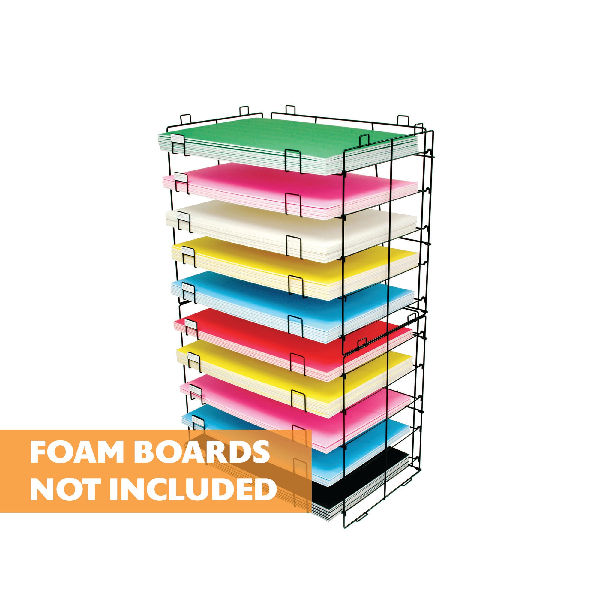 20" X 30" 10-Slots Foam Board Display Rack