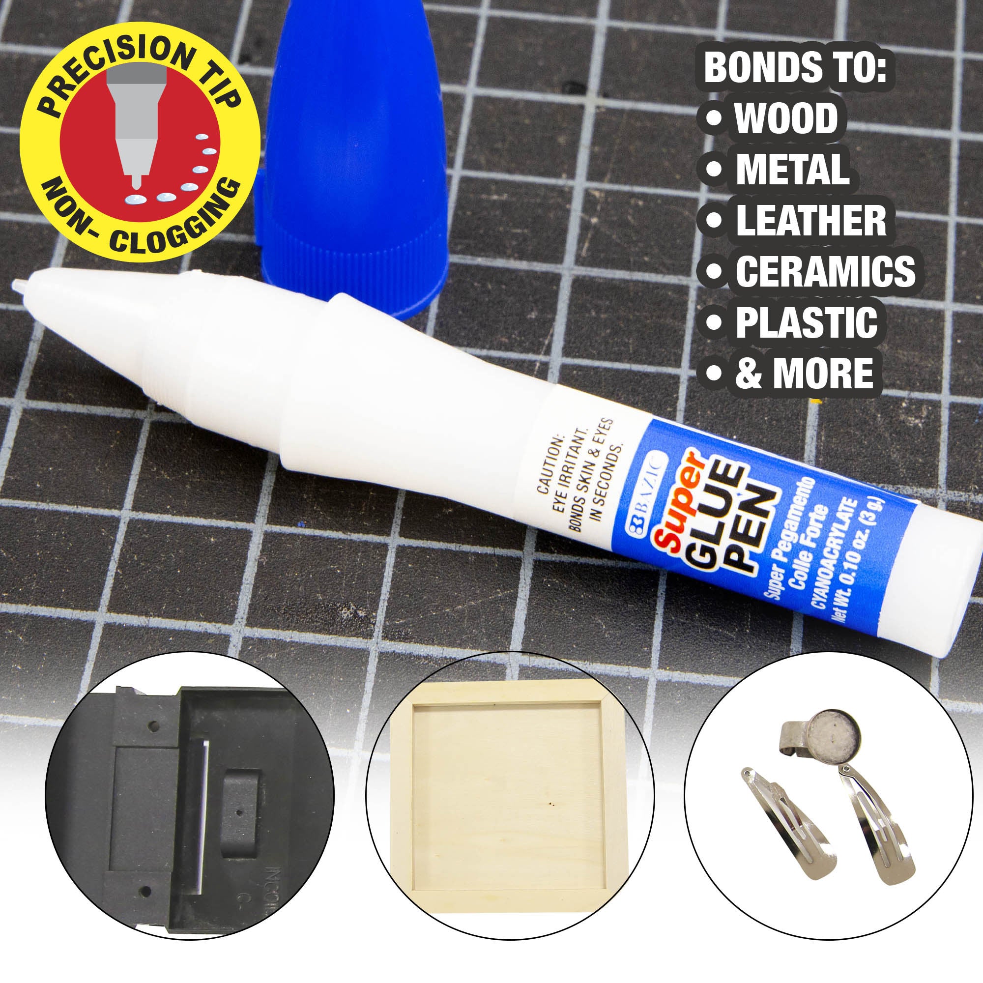 0.10 oz (3g) Super Glue Pen w/ Precision Tip Applicator