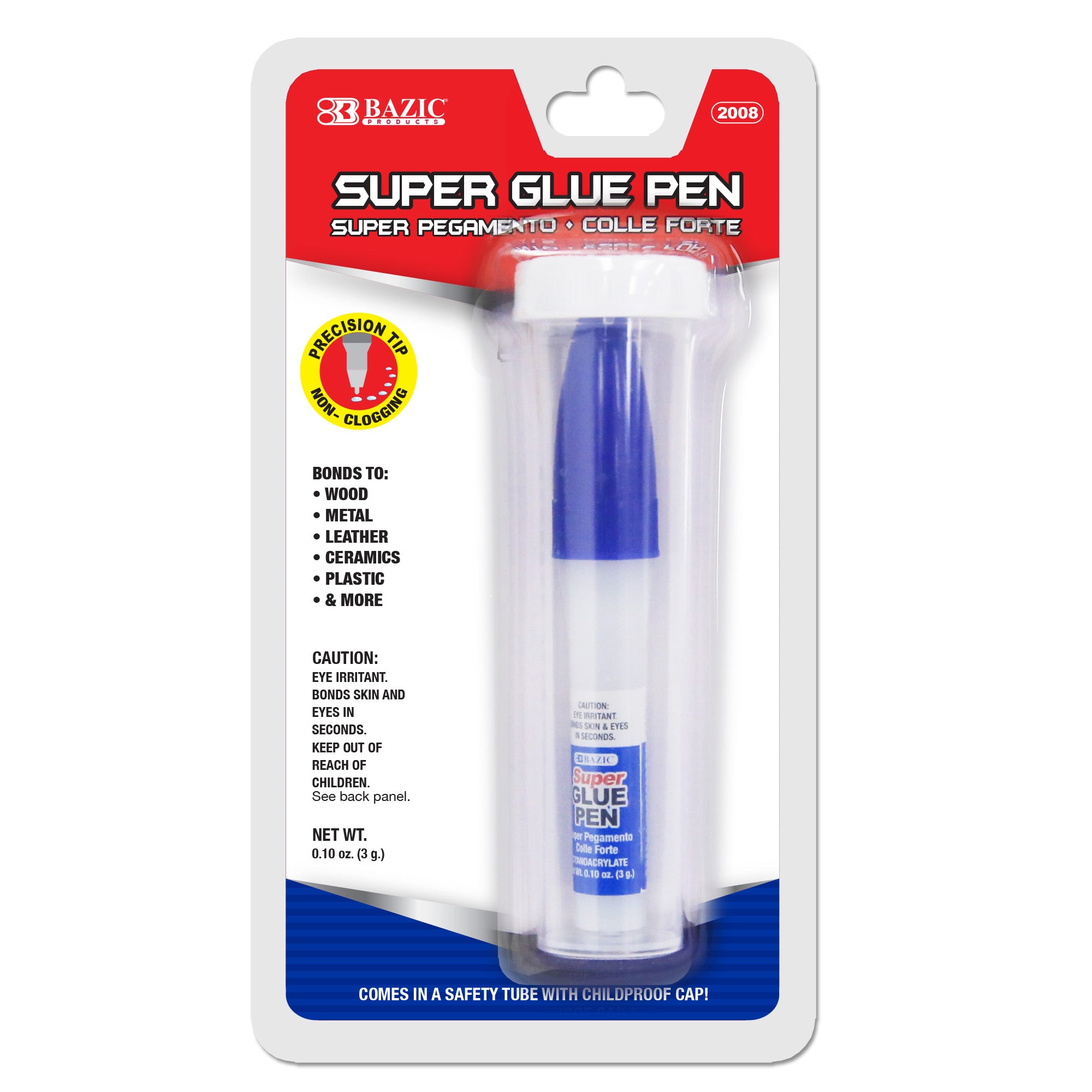 0.10 oz (3g) Super Glue Pen w/ Precision Tip Applicator