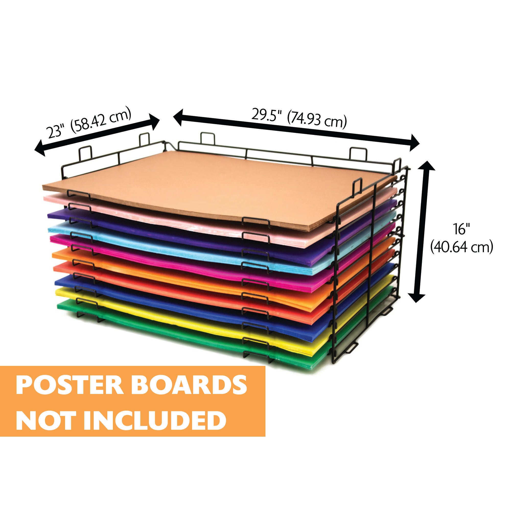 22" X 28" 10-Slots Poster Board Display Rack