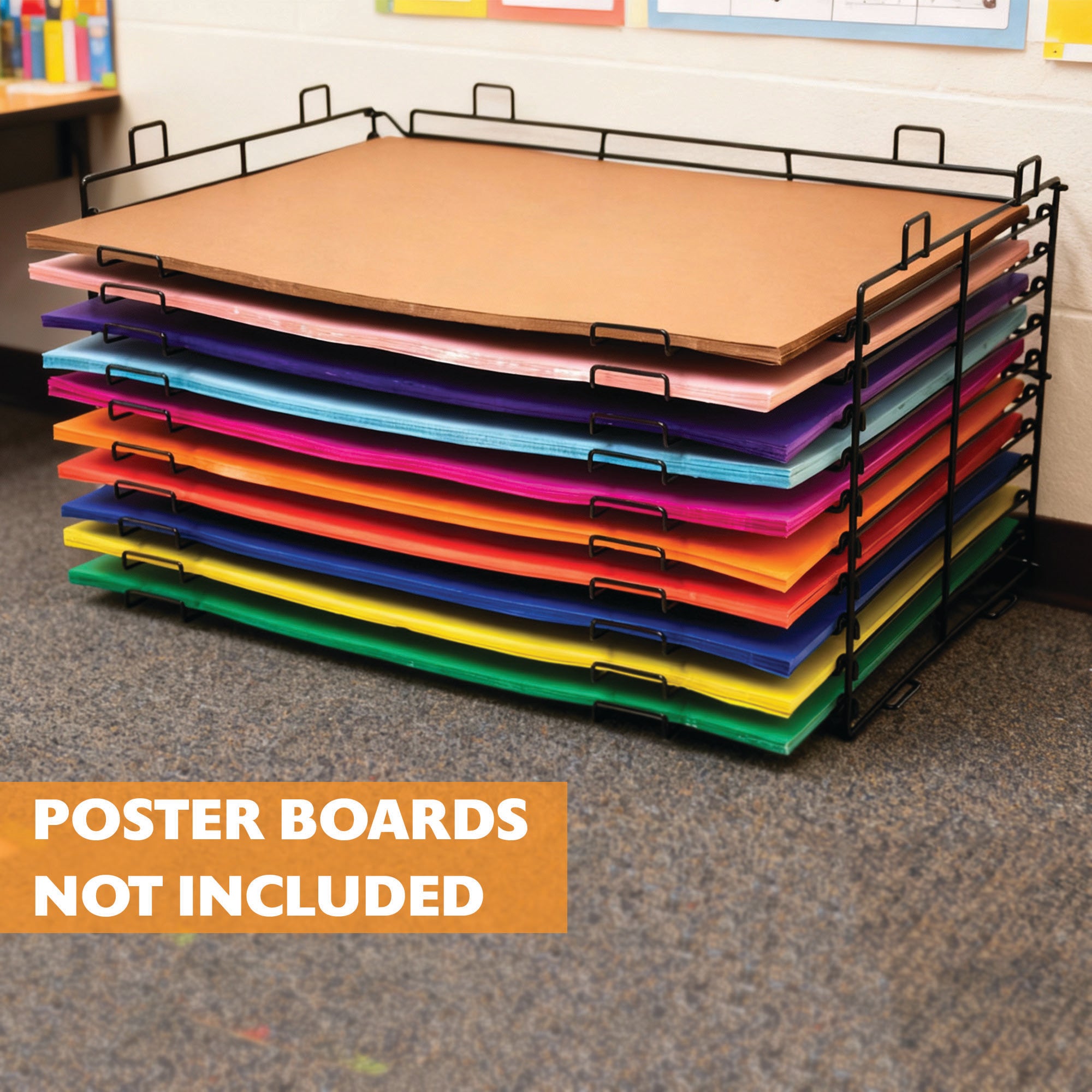 22" X 28" 10-Slots Poster Board Display Rack