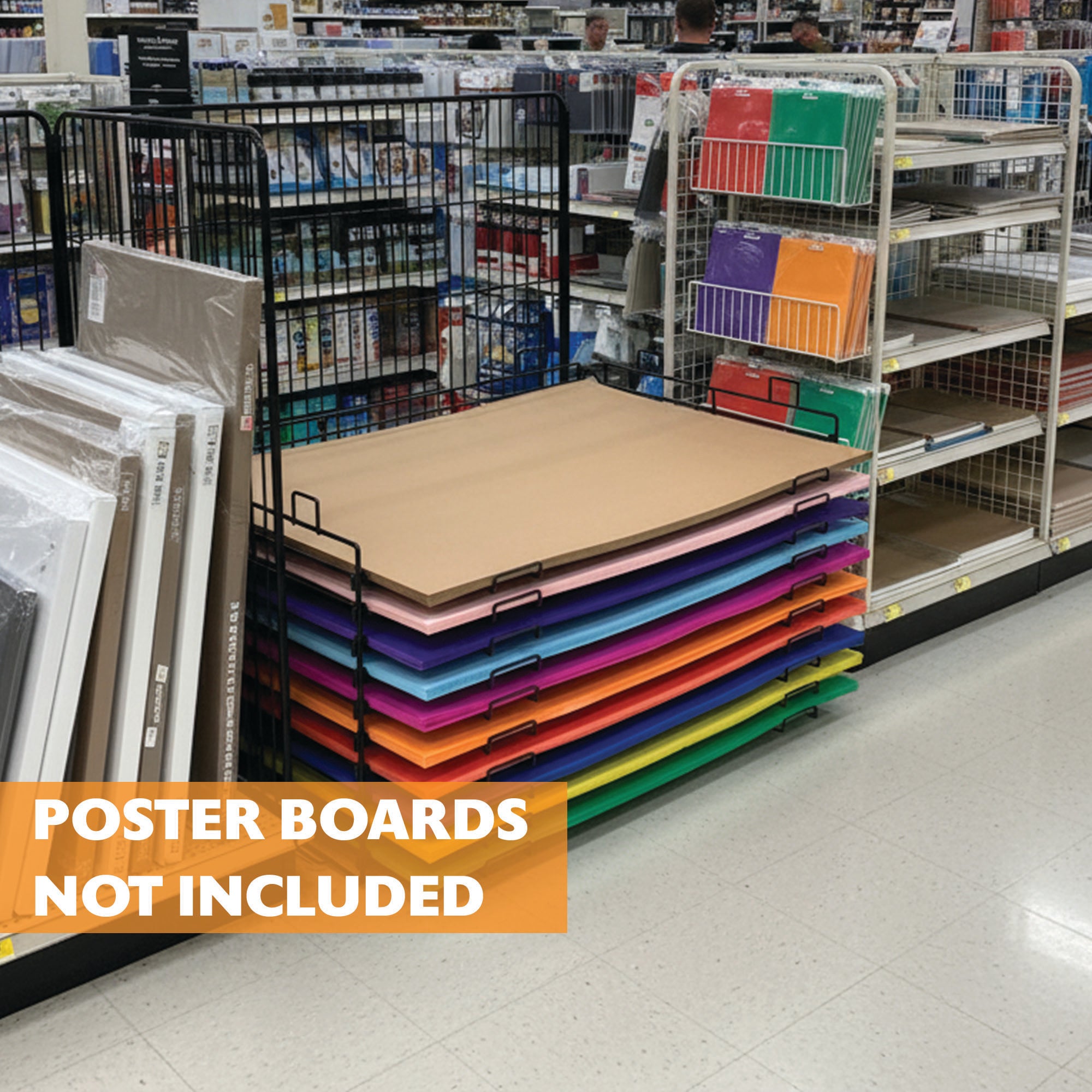 22" X 28" 10-Slots Poster Board Display Rack