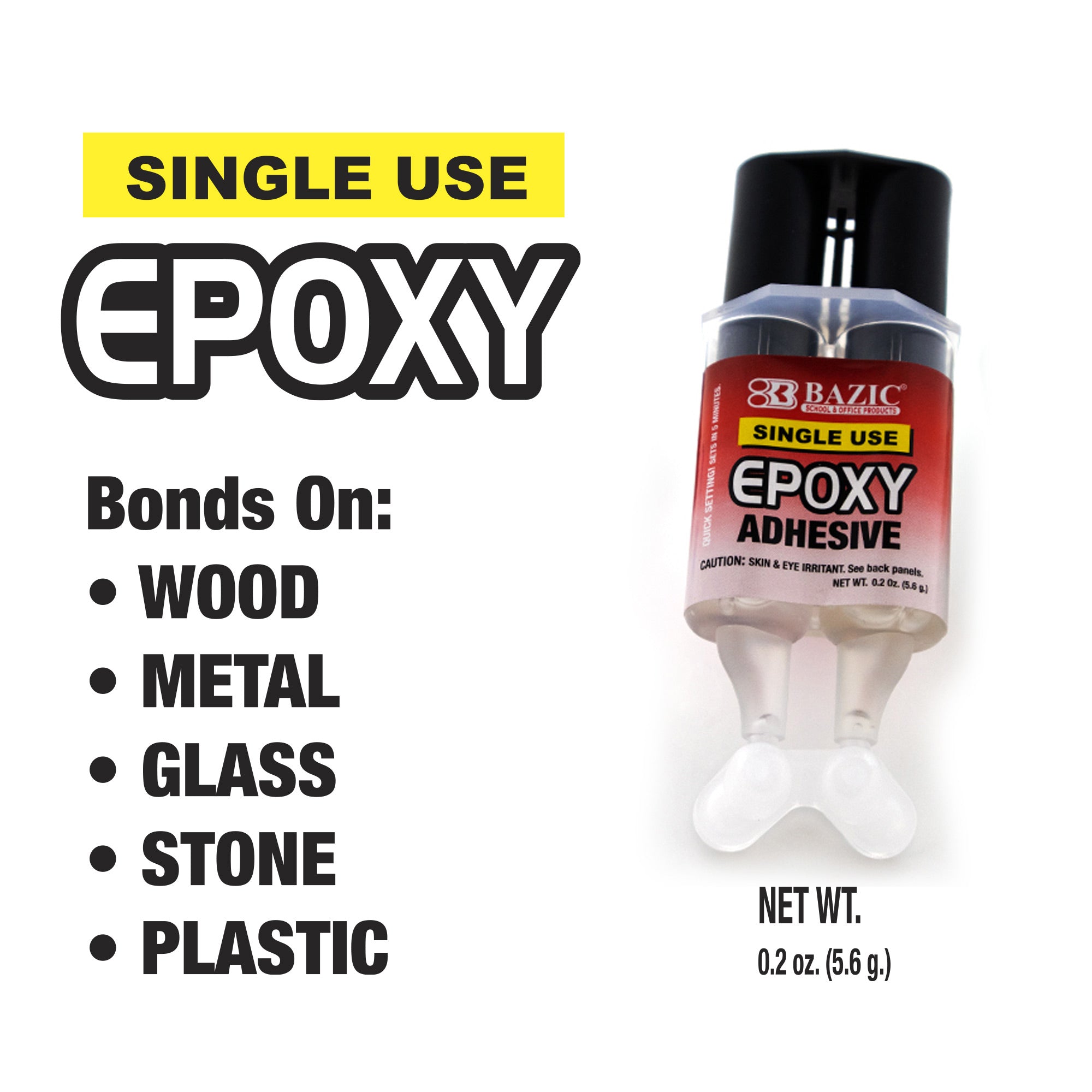 0.2 oz (5.6g) Quick Setting Epoxy Glue w/ Syringe Applicator