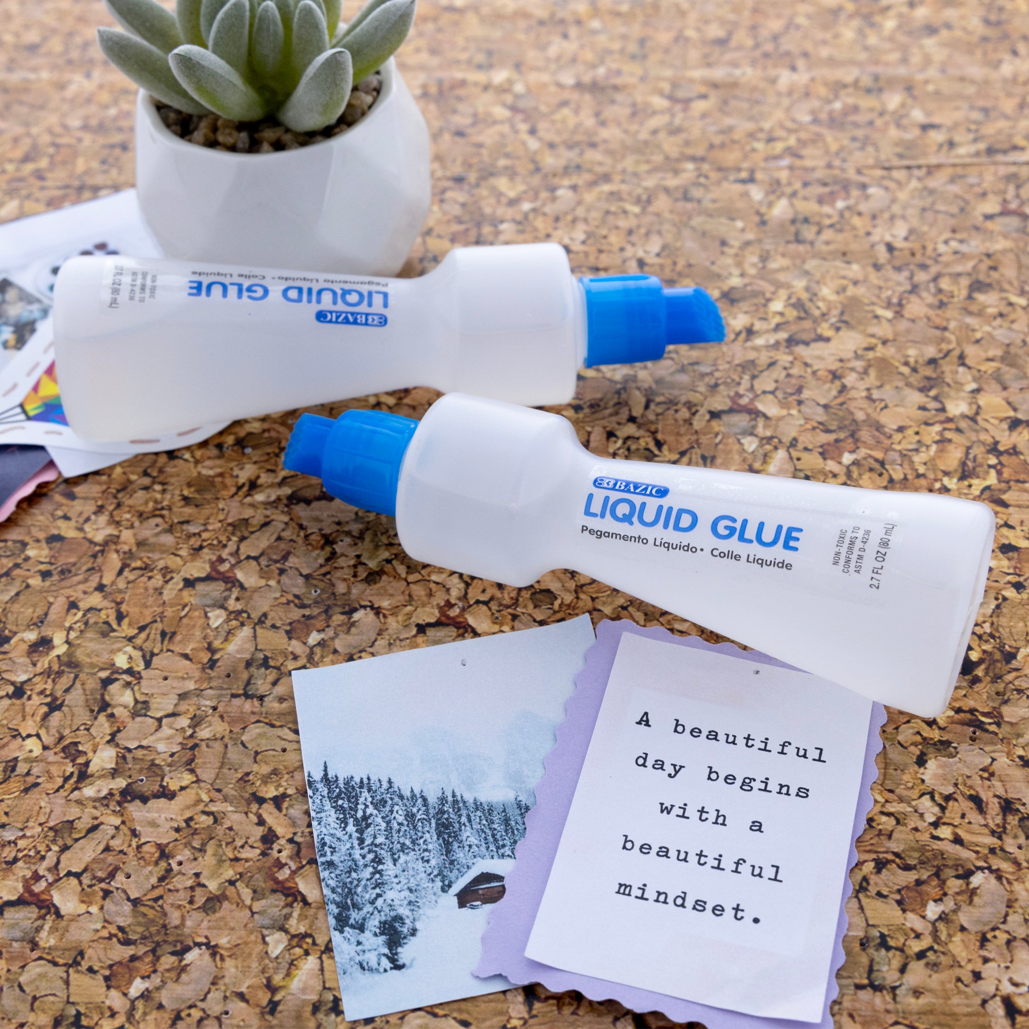 2.7 FL OZ (80 mL) Stationery Clear Glue (2/Pack)