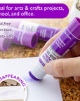 Glue Stick Washable Disappearing Purple 0.28 oz (8g)(4/Pack)