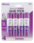 Glue Stick Washable Disappearing Purple 0.28 oz (8g)(4/Pack)