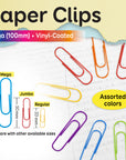 Mega (100mm) Color Paper Clips (10/Pack)
