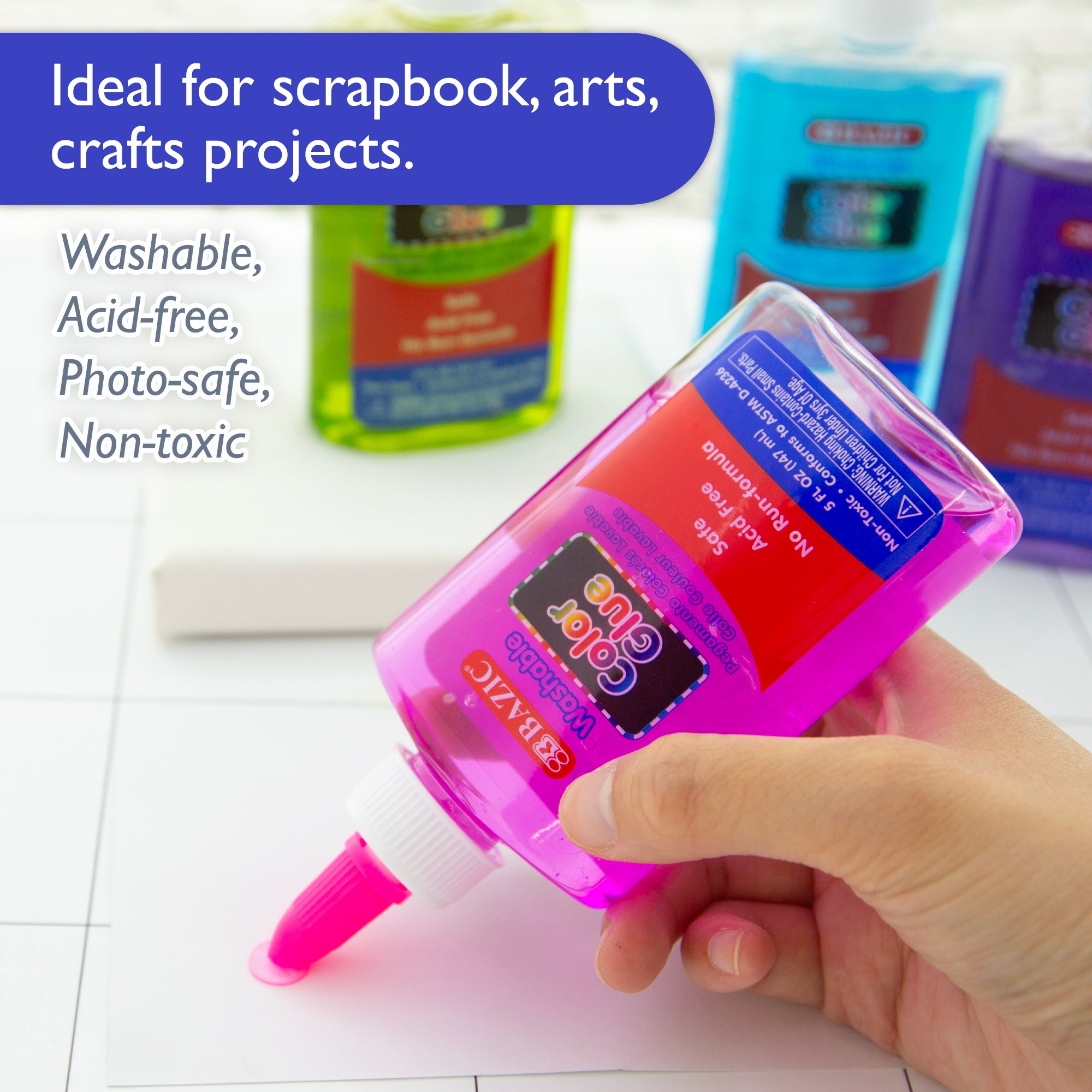 5 FL OZ (147 mL) Washable Clear Color School Glue