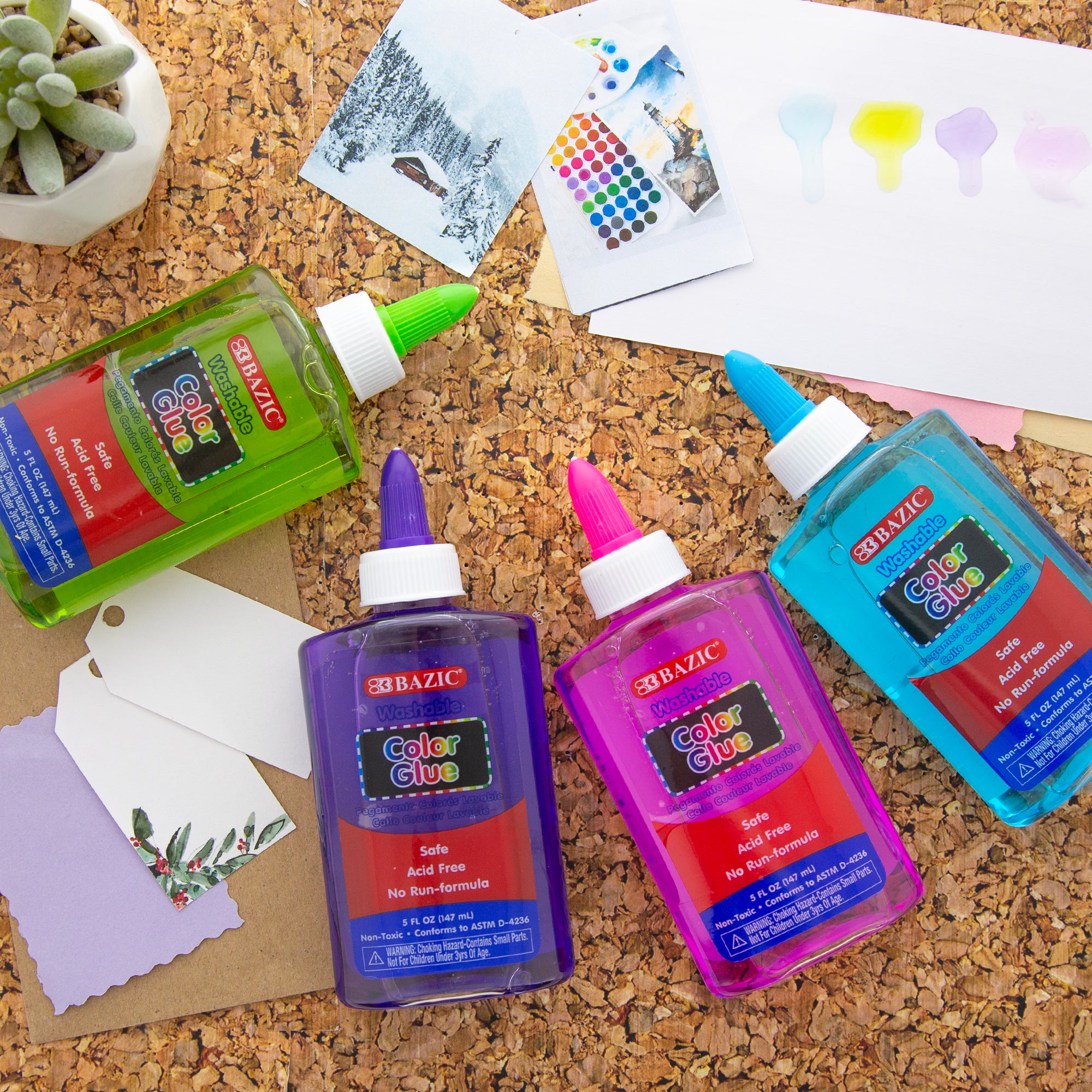 5 FL OZ (147 mL) Washable Clear Color School Glue