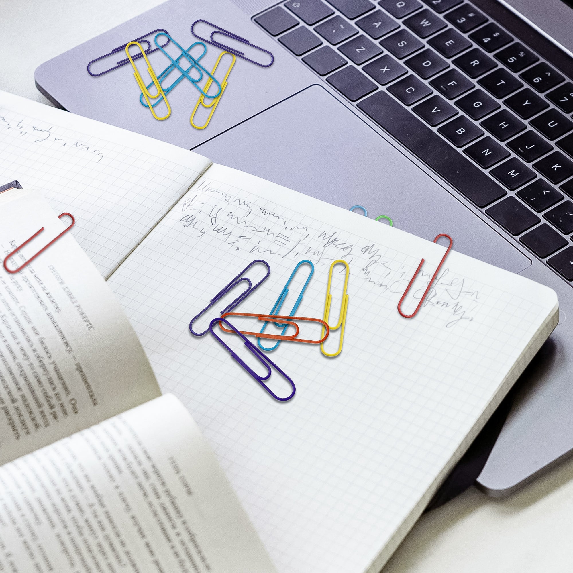 Jumbo (50mm) Color Paper Clips (100/Pack)