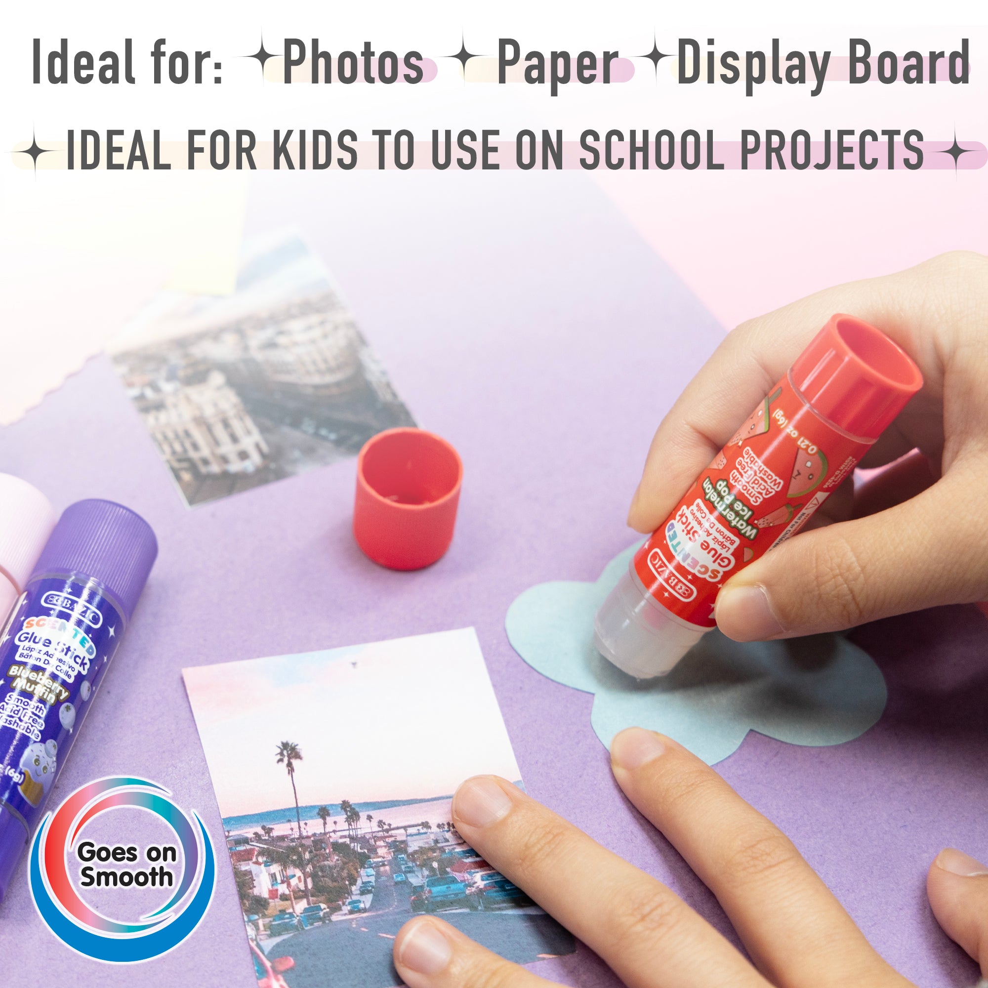 0.21 oz (6g) 4 Washable Scented Glue Stick