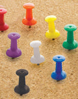 Assorted Color Push Pins (100/Pack)