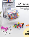 Assorted Color Push Pins (100/Pack)