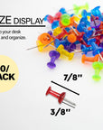 Assorted Translucent Color Push Pins (100/Pack)