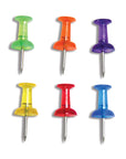 Assorted Translucent Color Push Pins (100/Pack)