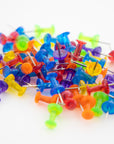 Assorted Translucent Color Push Pins (100/Pack)