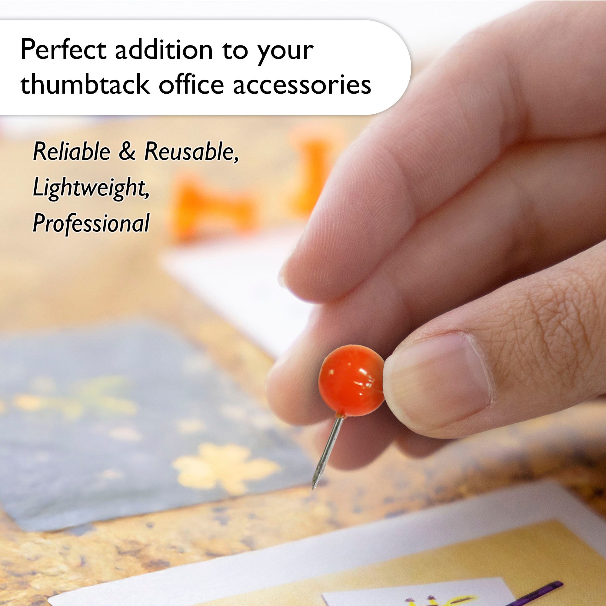 Assorted Color Round Push Pins (80/Pack)