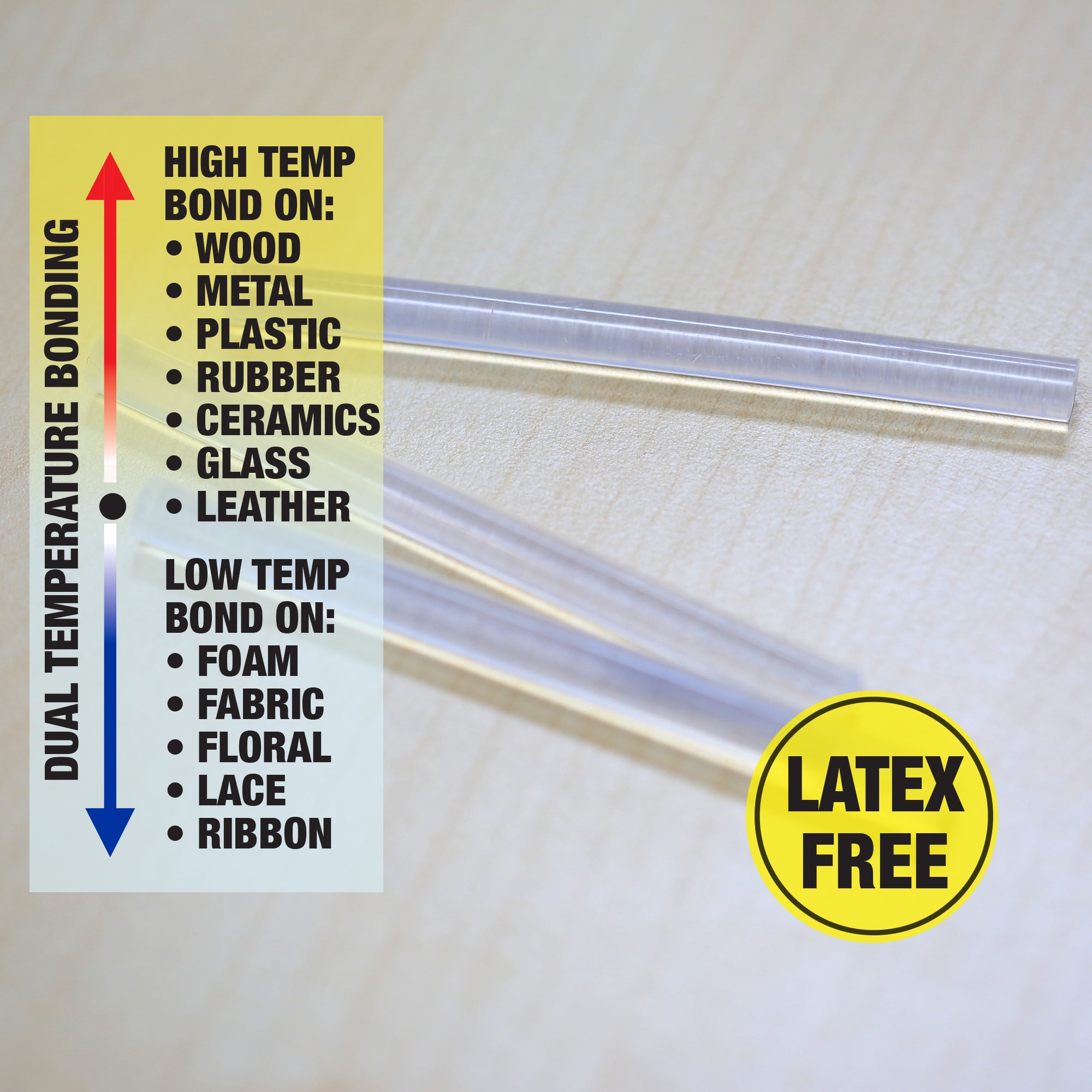 3.9" x 0.27" Dual Temp. Mini Hot Melt Glue Sticks (100/box)
