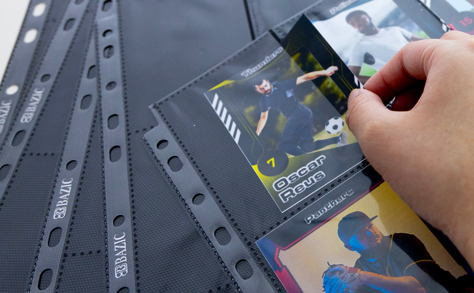 Side Loading 9-Pockets Double Sided Trading Card Holders (5/Pack)