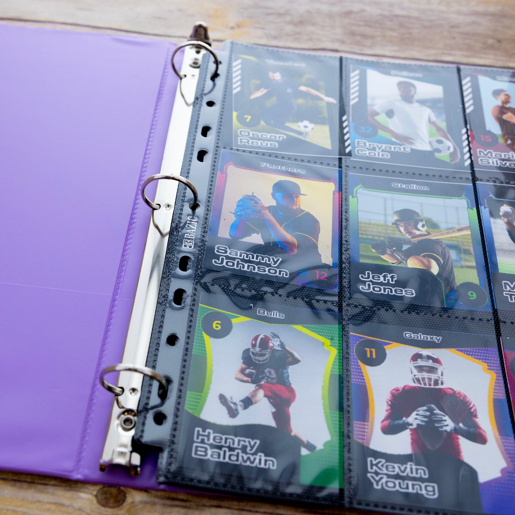 Side Loading 9-Pockets Double Sided Trading Card Holders (5/Pack)
