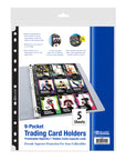 Side Loading 9-Pockets Double Sided Trading Card Holders (5/Pack)