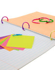 1" Assorted Color Metal Book Rings (10/Pack)